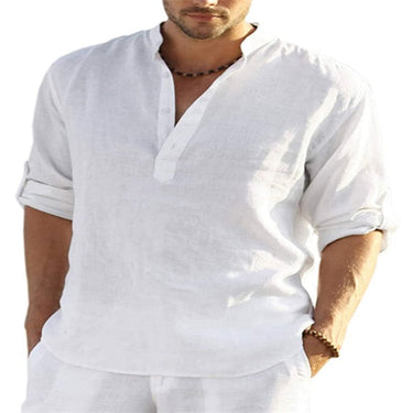 🔥Last Day Sale 49%🔥Men's Cotton Linen Shirt Long Sleeve